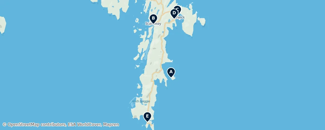 Map of Shetlandy