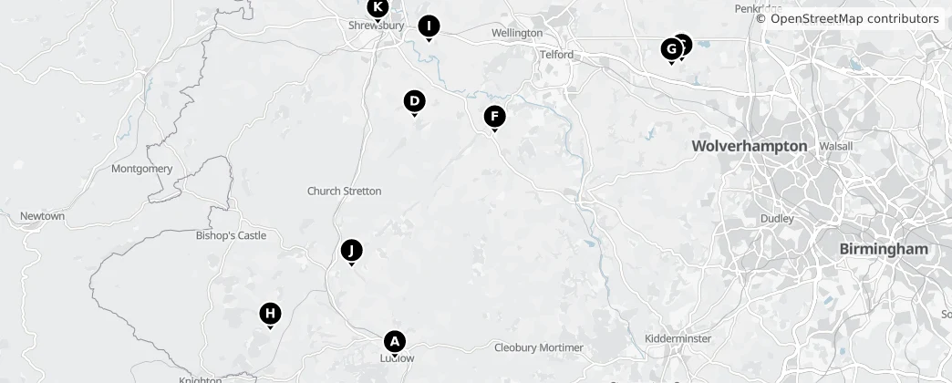 Map of Shropshire