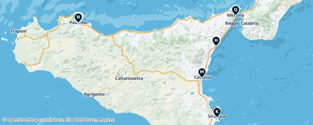 Map of Sicílie