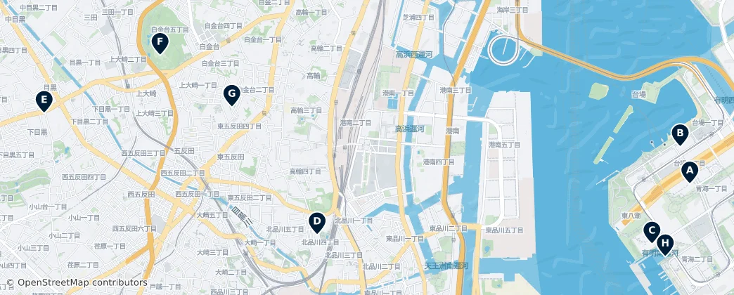Map of Šinagawa