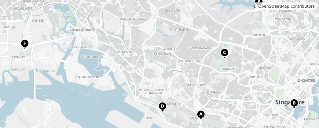 Map of Singapur