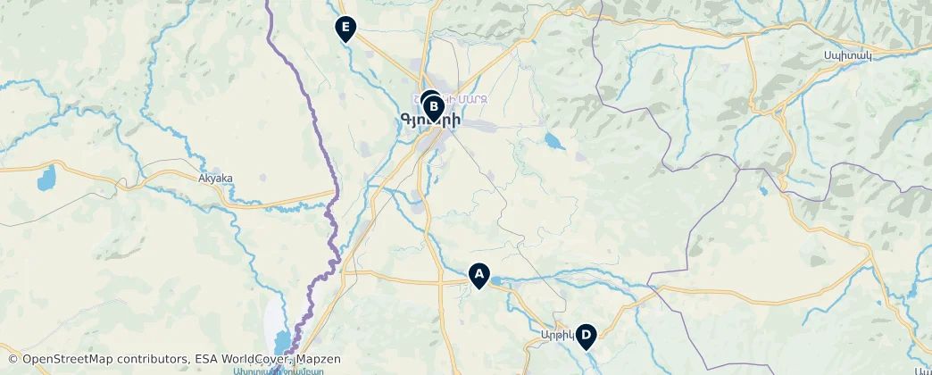 Map of Širak