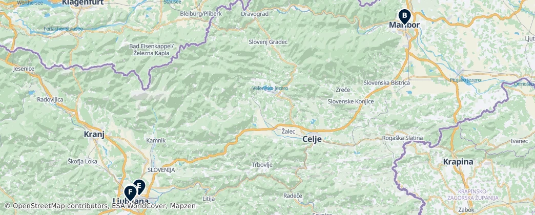 Map of Slovinsko
