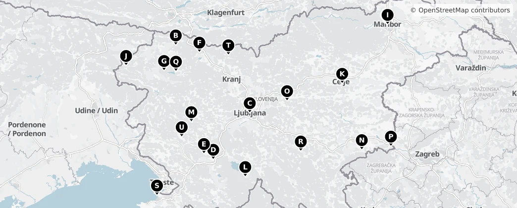Map of Slovinsko