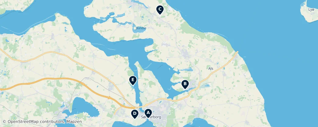 Map of Sønderborg Municipality