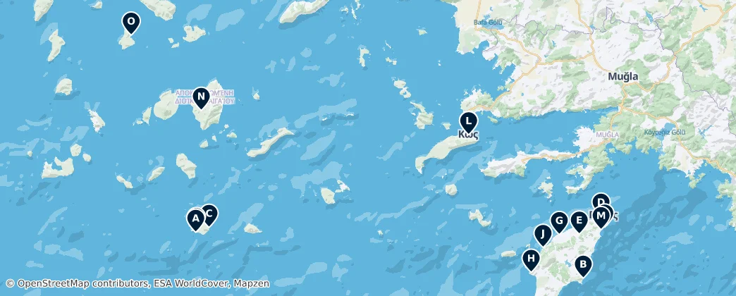 Map of Jižní Egeis