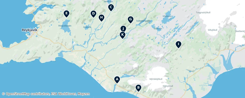 Map of Southern Region