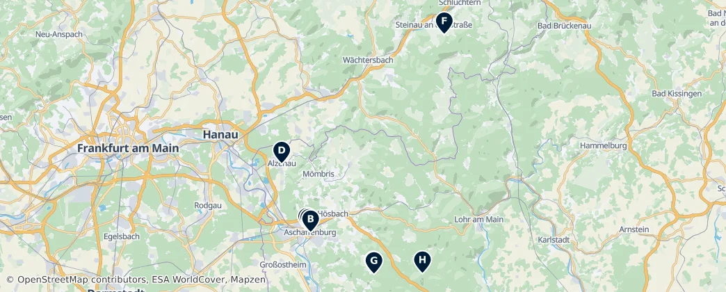 Map of Spessart