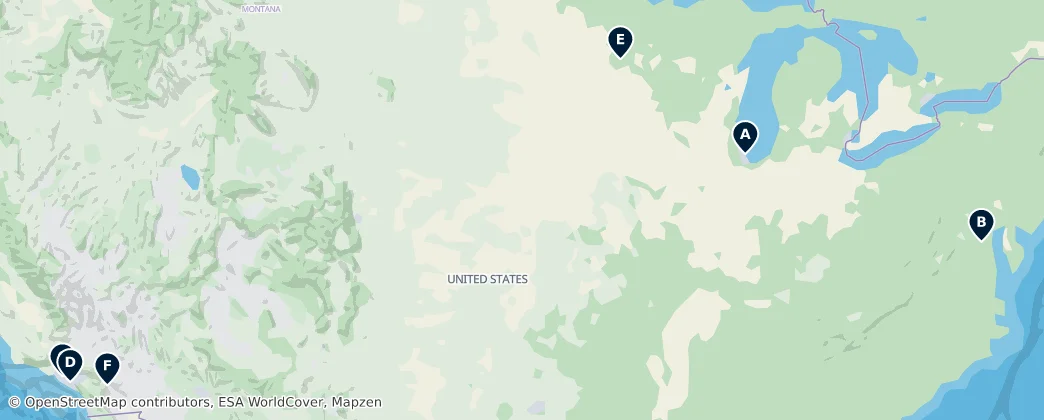 Map of Spojené státy americké