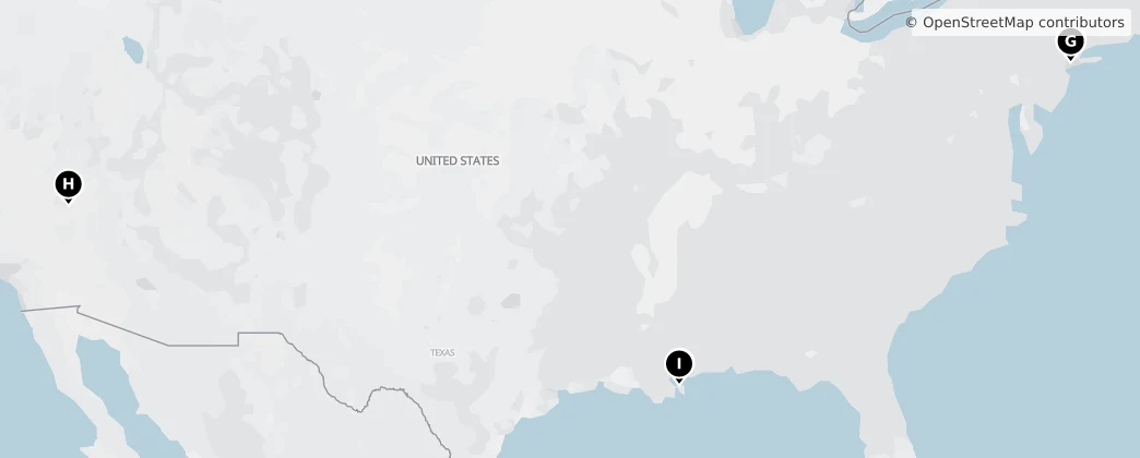 Map of Spojené státy americké