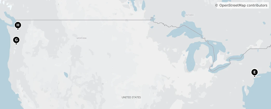 Map of Spojené státy americké