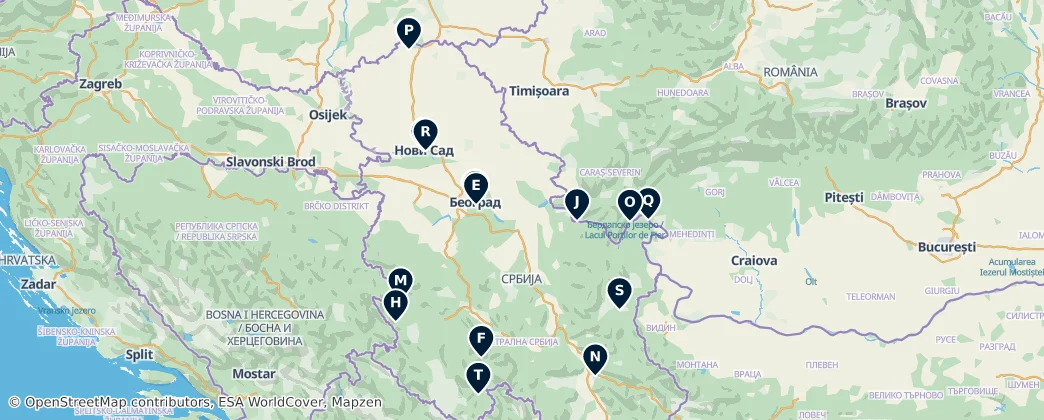 Map of Srbsko