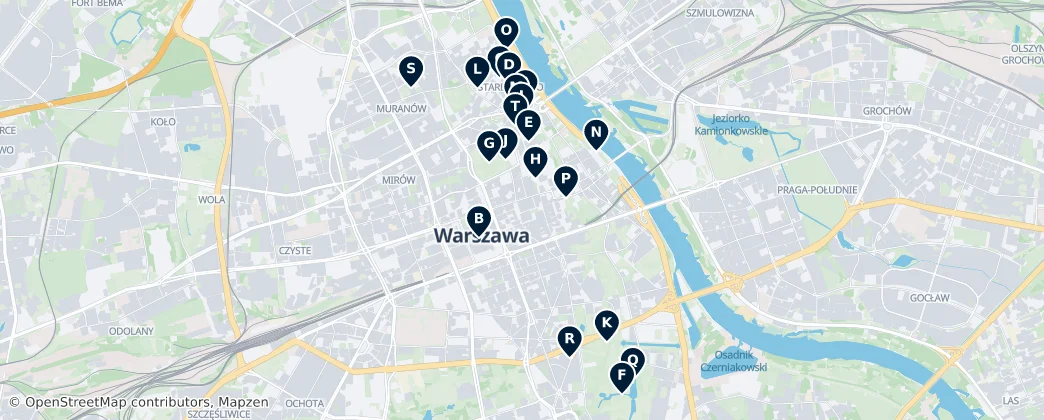 Map of Śródmieście