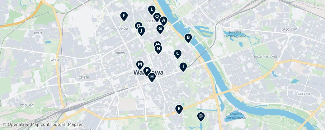 Map of Śródmieście