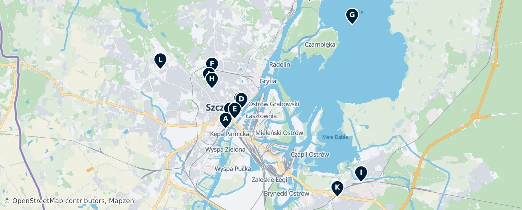 Map of Štětín