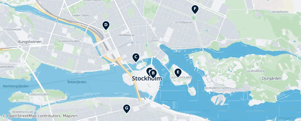 Map of Stockholm