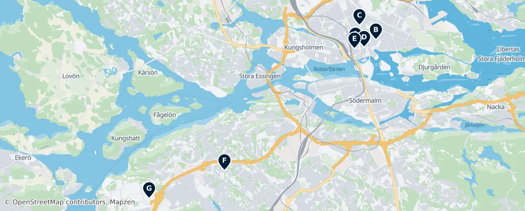 Map of Stockholm Municipality