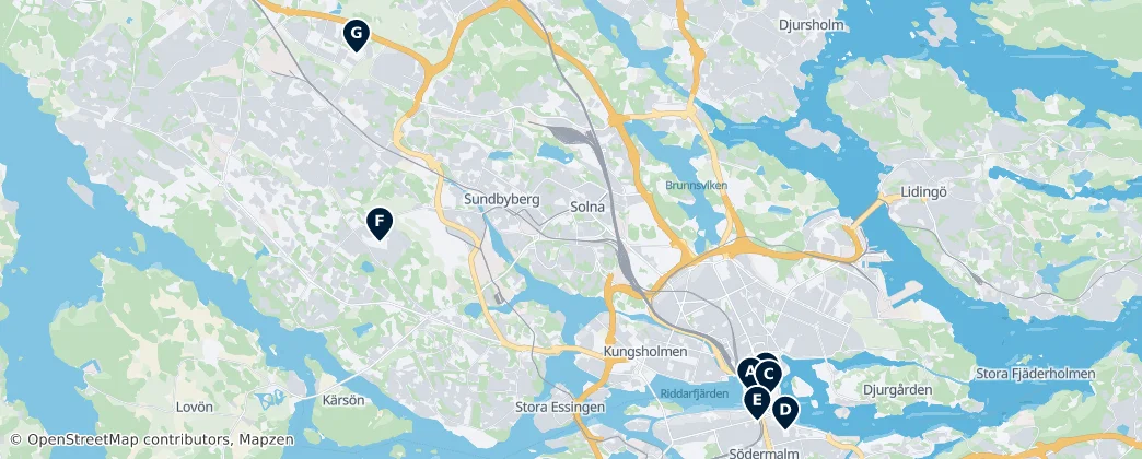 Map of Stockholm Municipality