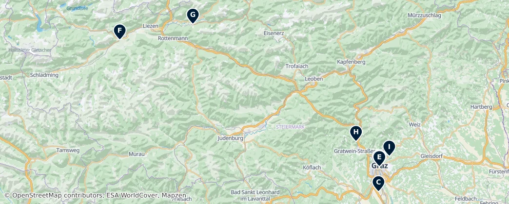 Map of Štýrsko
