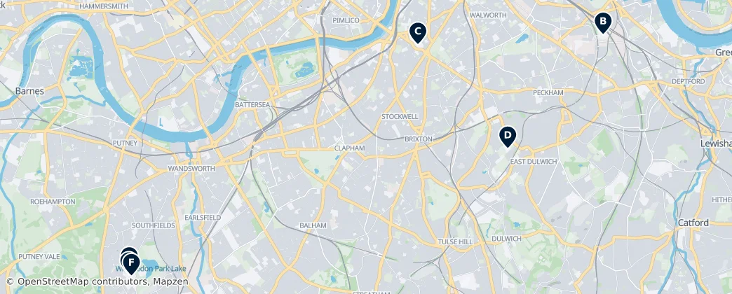 Map of Surrey