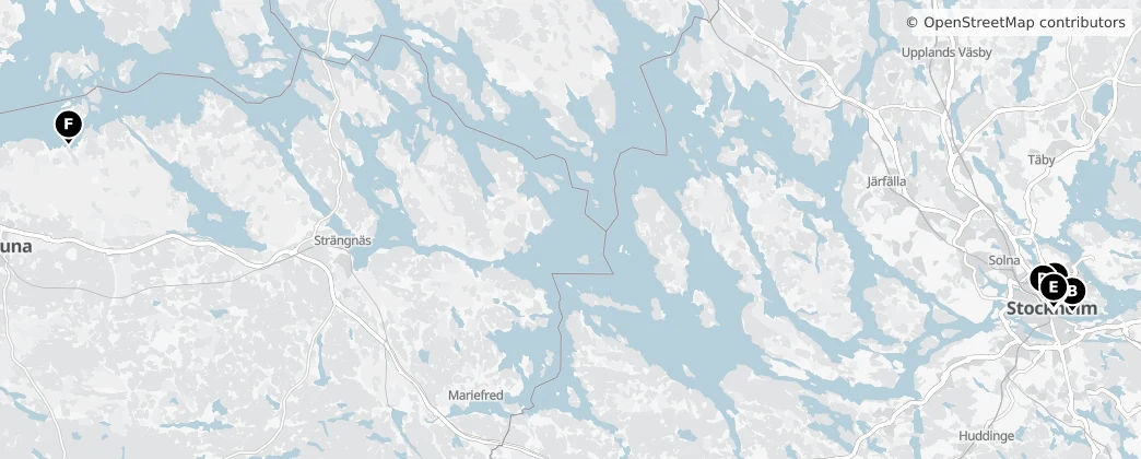 Map of Švédsko