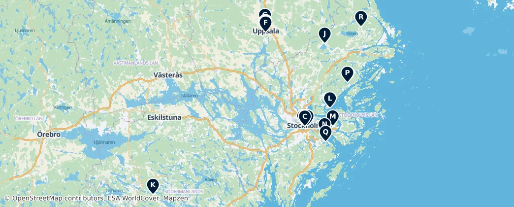 Map of Sveriges Landskap