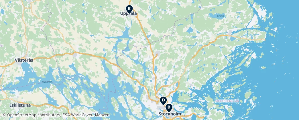 Map of Sveriges Landskap