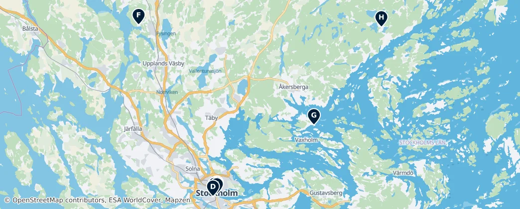 Map of Sveriges Landskap