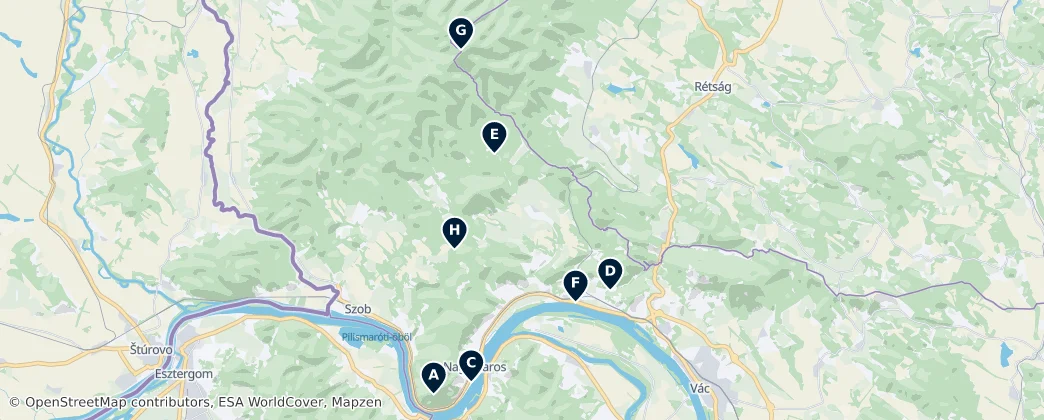 Map of Szobi járás