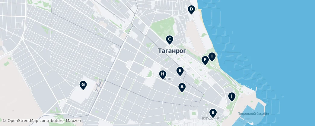 Map of Taganrog