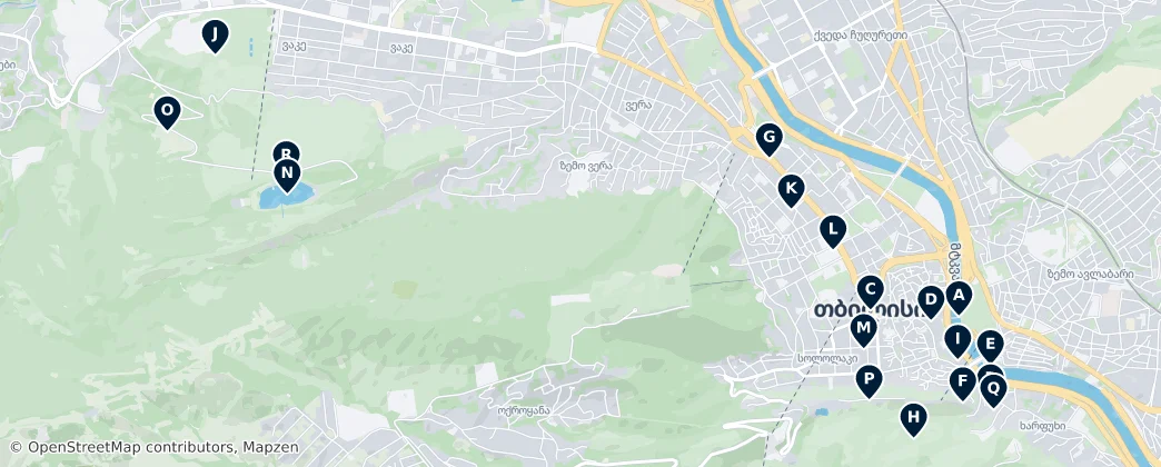 Map of Tbilisi