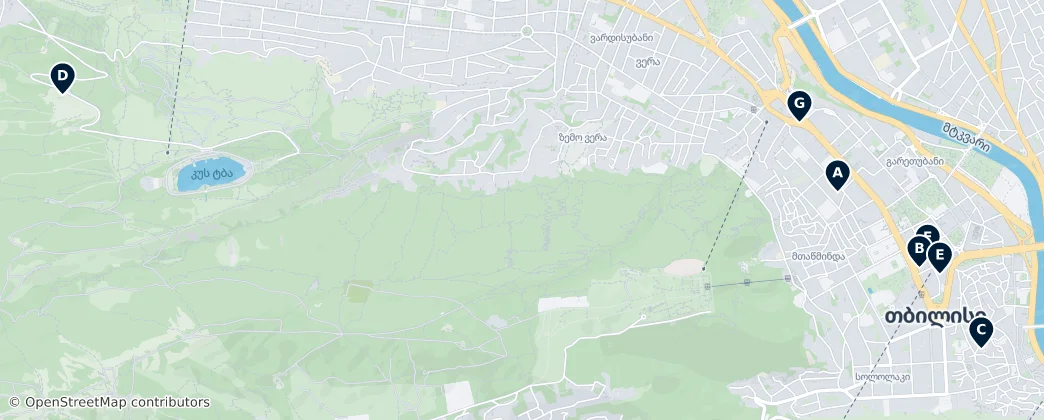 Map of Tbilisi