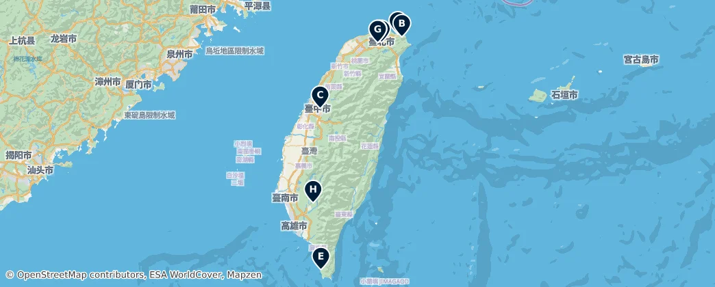 Map of Tchaj-wan
