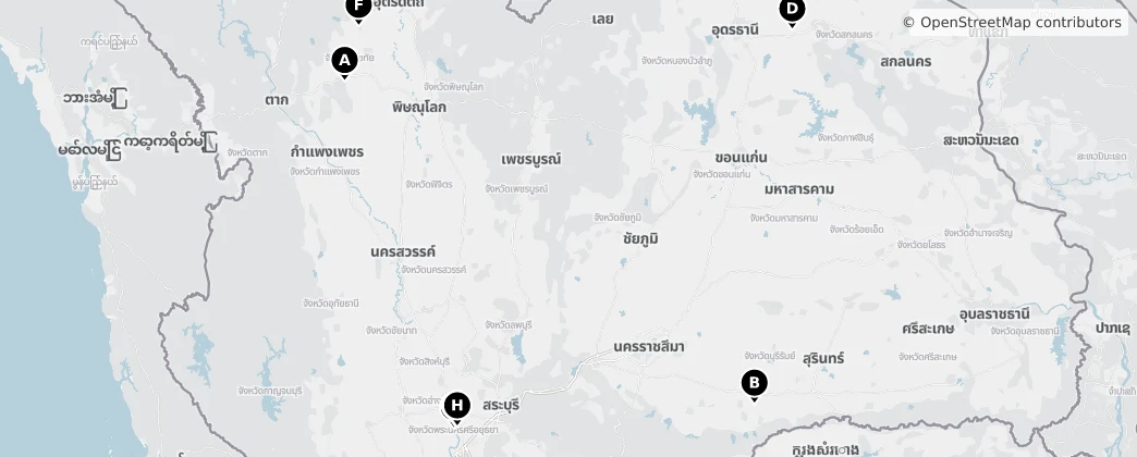 Map of Thajsko
