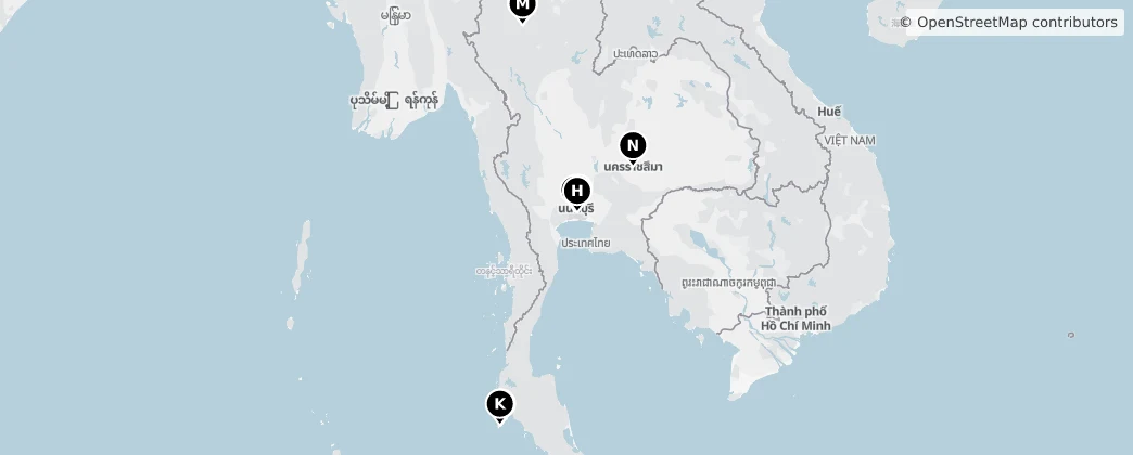 Map of Thajsko
