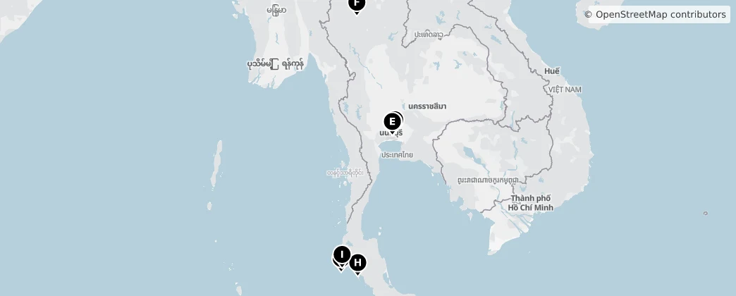 Map of Thajsko