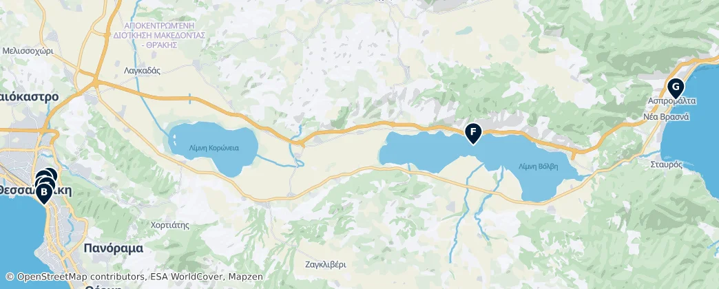 Map of Thessaloniki