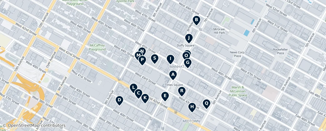 Map of Theater District