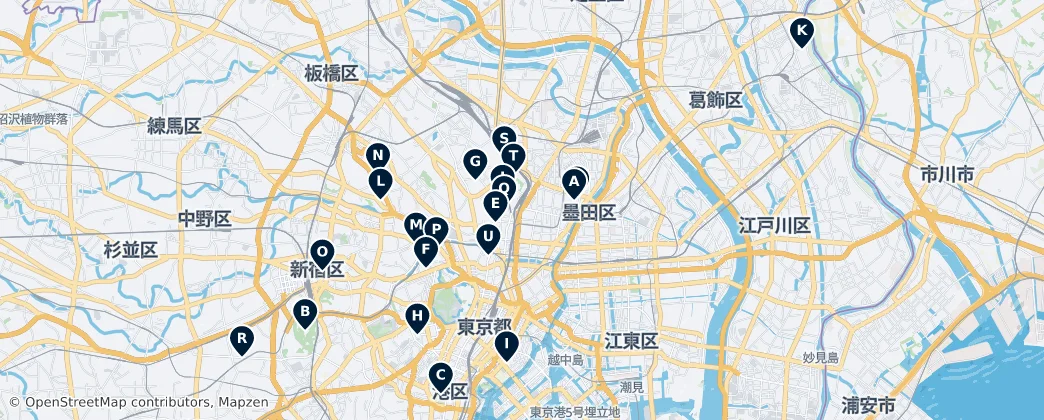 Map of Tokio