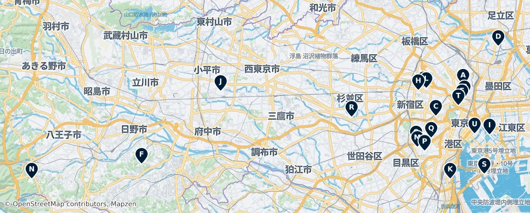 Map of Tokio