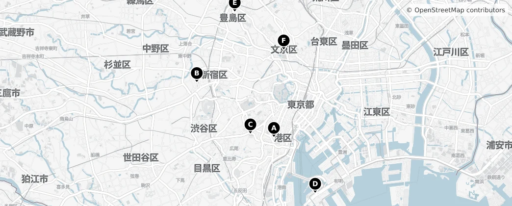 Map of Tokio