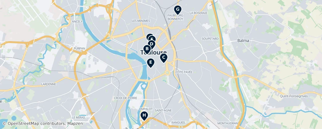 Map of Toulouse