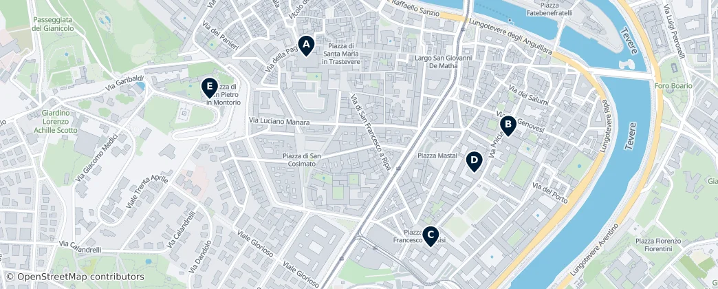 Map of Trastevere