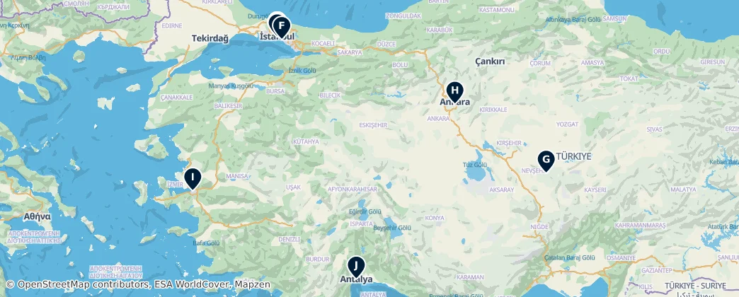 Map of Turecko