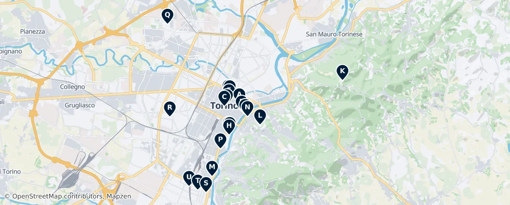 Map of Turín