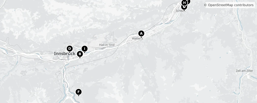 Map of Tuxské Alpy