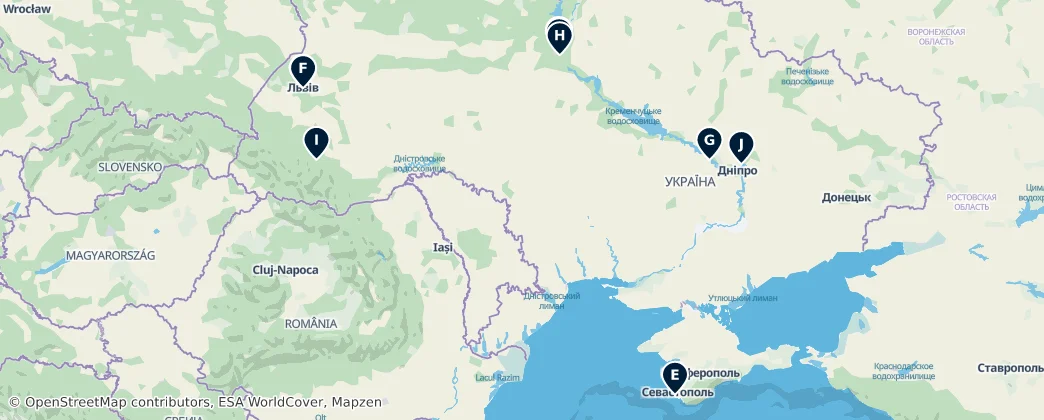 Map of Ukrajina