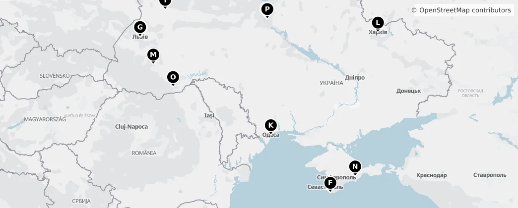 Map of Ukrajina