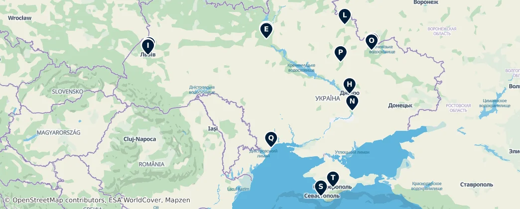 Map of Ukrajina
