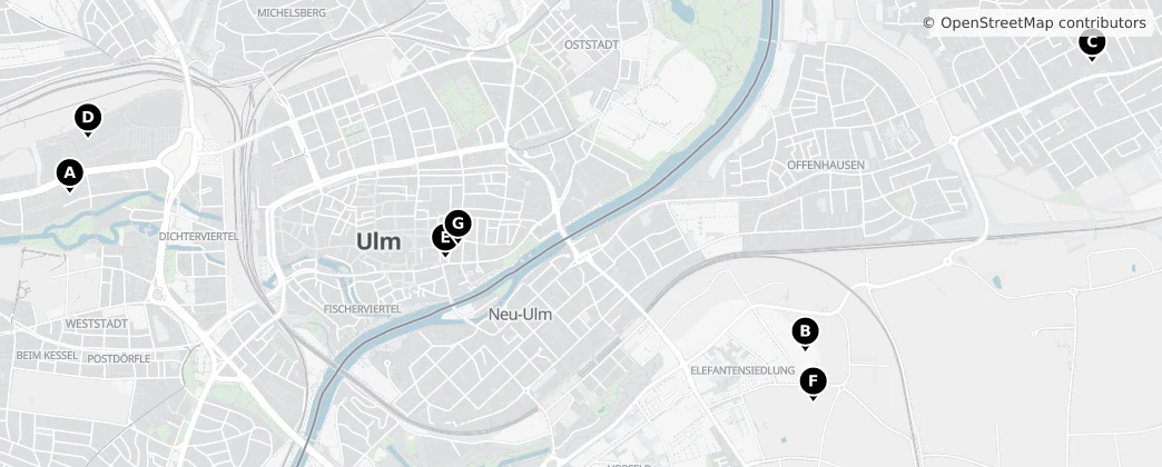 Map of Ulm